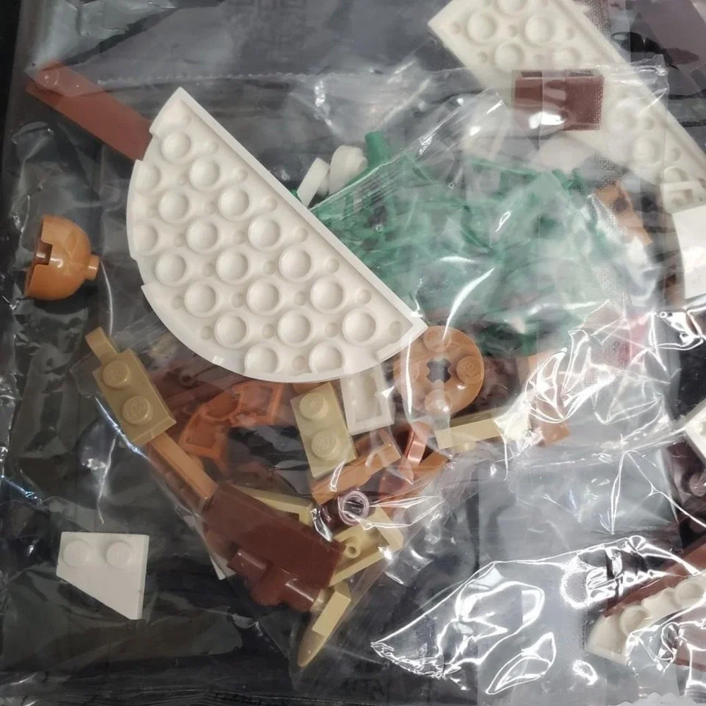 Lego‎ Replacement Pieces Sealed Bag #5 Brown, White, Leaves Bricks 2017 - 332R4